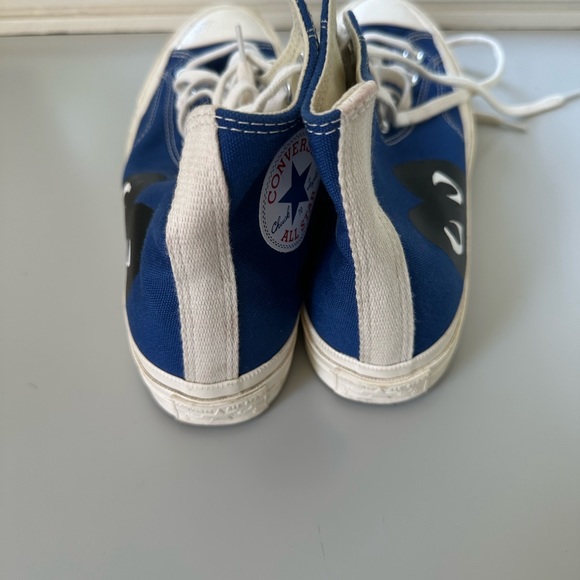 Converse + Play Comme Des Garçons blue high top sneakers - Picture 3 of 7